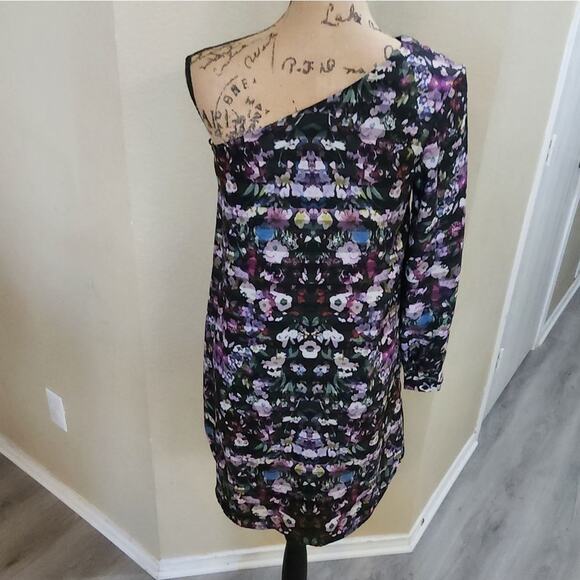Chelsea28 floral one shoulder long‎ sleeve dress size XS NEW!!! - Picture 6 of 9